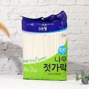 크린랲 나무젓가락 100P 고급나무젓가락 일회용젓가락