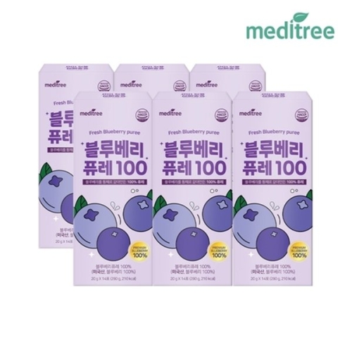 메디트리 미국산 블루베리 퓨레 스틱 100 20g 14포 (6개)_이미지