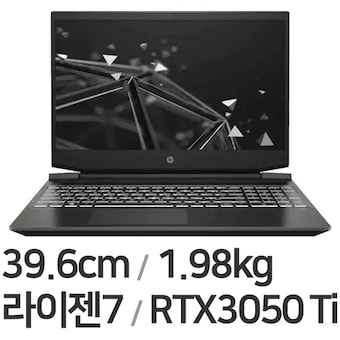 HP 파빌리온 게이밍 15-ec2124AX 3050Ti WIN10 16GB램