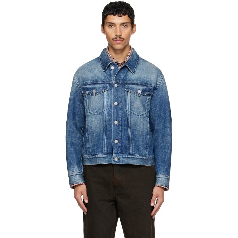 �帮���ݳ�ư DRIES VAN NOTEN ���� ���̵� ���� ���� ��Ŷ 262-020527-4410 BLUE 504