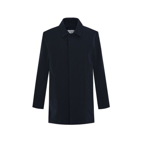 오스틴리드 네이비 라이너 탈착 기본에리 트렌치코트-A1OT2411048A_이미지