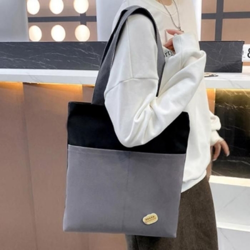 라일리 Rly 남녀공용 데일리 캔버스 배색 베이직 숄더백 가방 33395587_이미지