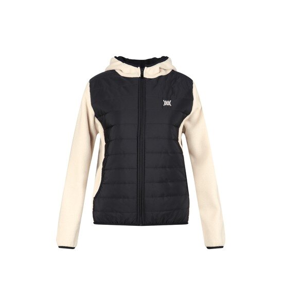 럭스골프 미우골프 풀집업 기모 플리스 매치 후드 패딩 점퍼 MW4W824W