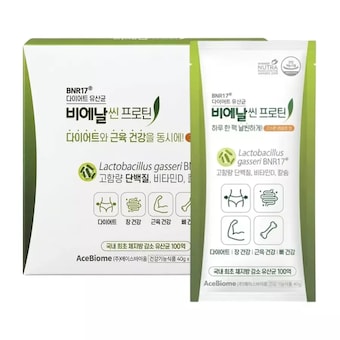 비에날씬 다이어트 유산균 BNR17 비에날씬 프로틴 40g 14포