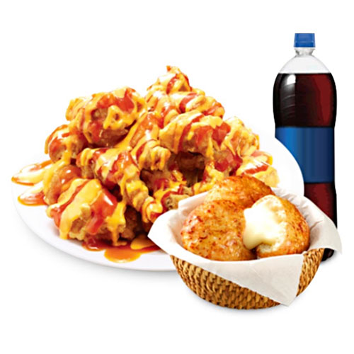 처갓집 ㅤ트러플 슈프림 양념치킨 + 치킨치즈볼 + 콜라 1.25L 교환권_이미지