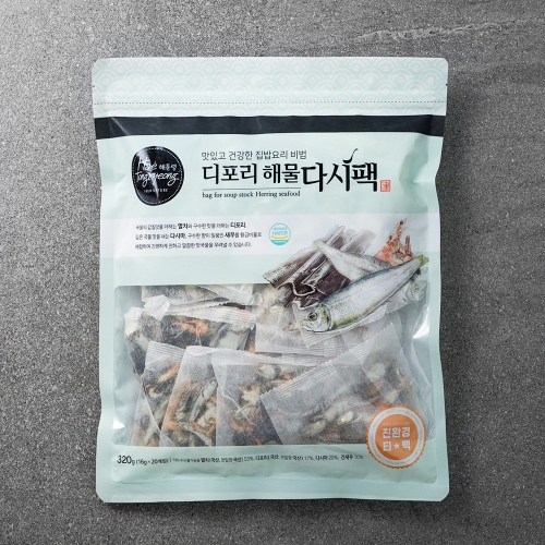 해통령 디포리 해물 다시팩 320g