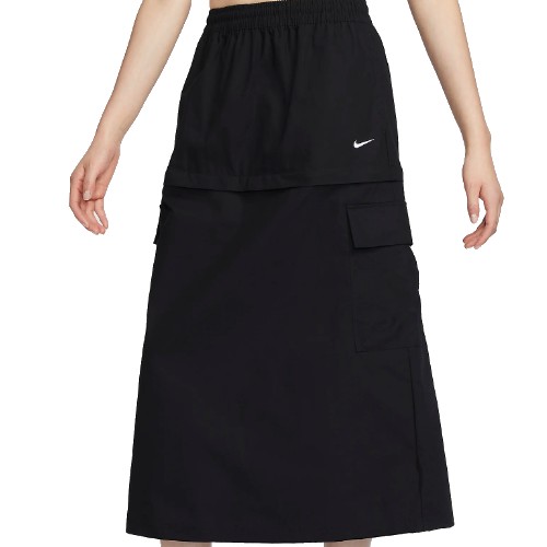 나이키 에센셜 미드라이즈 우븐 카고 미디 스커트 FV7504-010_이미지