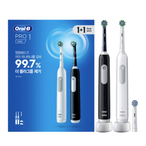 브라운 오랄비 PRO1000 (블랙+화이트)