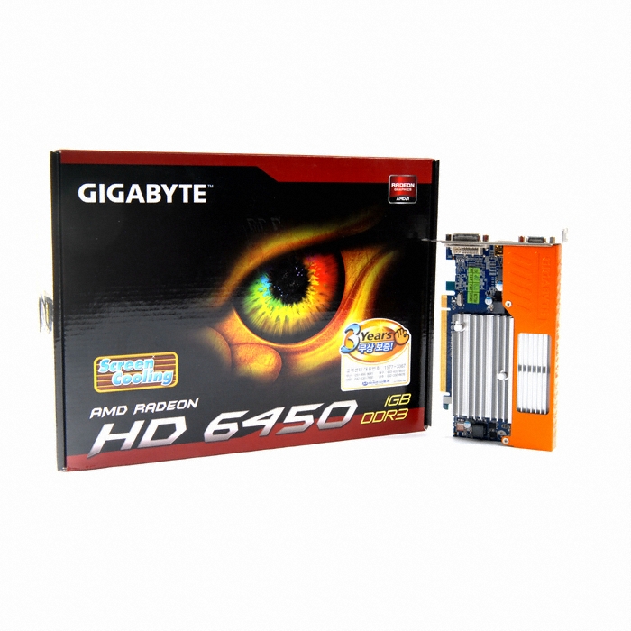 GIGABYTE 라데온 HD 6450 UD2 D3 1GB Screen-Cooling_이미지