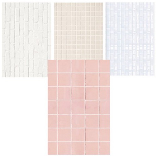 STUDIO201 타일패턴 배경지 4종 세트 54x83cm