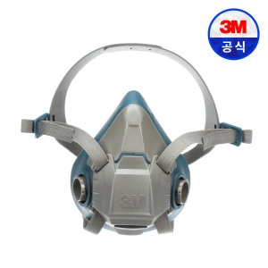 3M 반면형 양구형 방독마스크 중형 6502_이미지