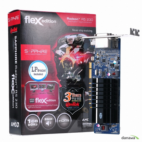 SAPPHIRE 라데온 R5 230 flex Edition D3 1GB LP_이미지
