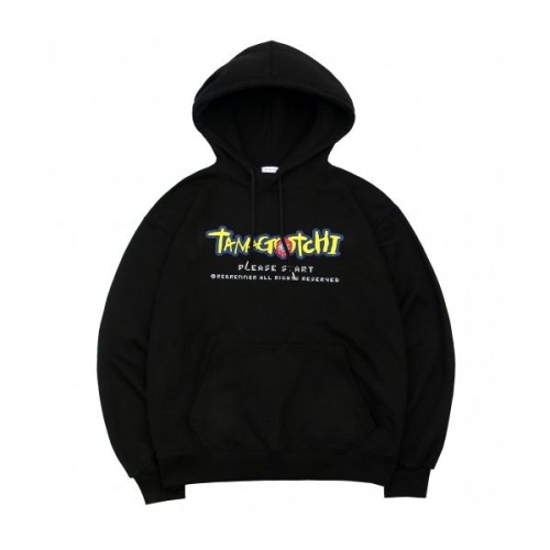 다마고찌 기모 후디 블랙 1913386