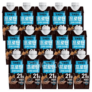 롯데칠성음료 오트몬드 프로틴 쿠키앤크림 제로슈거 250ml (15개)