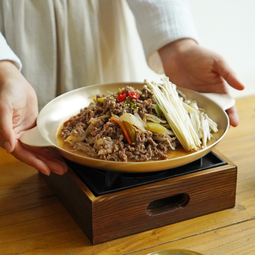 놋담 방짜유기 직화 불고기 접시_이미지