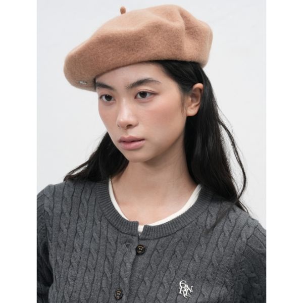 제너럴아이디어 GNRL 로고 울 베레모 BEIGE / WBE3L91511 WBE3L91511BE 3099143