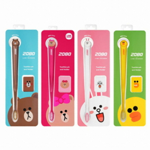 2080 라인프렌즈 피규어 칫솔