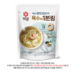 CJ제일제당 백설 멸치디포리가득 육수에는 1분링 80g(4gx20입) (6개)