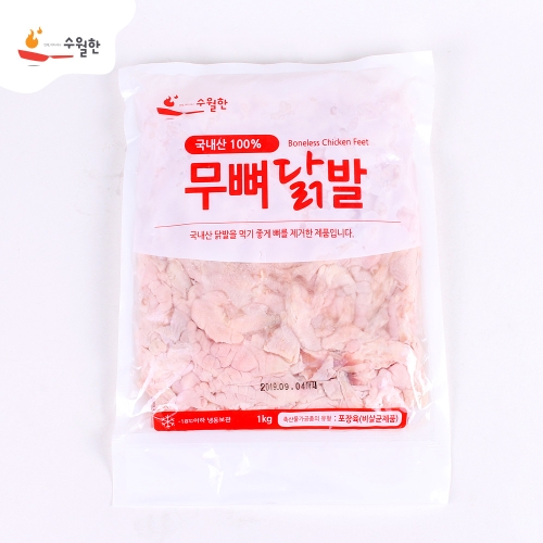 수월한 무뼈 닭발 1kg (3개)