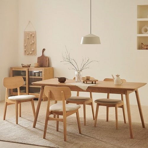 더메이드 리브 원목 수납 식탁 1800 (의자4개)_이미지