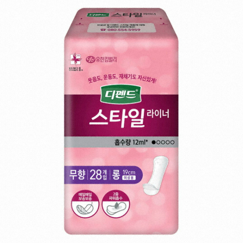 디펜드 스타일 라이너 여성용 무향 롱 28개 (4팩(112개))_이미지