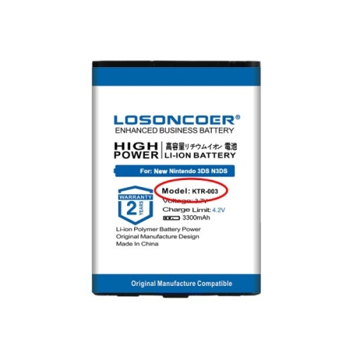 2DS 용 CTR-003 XL 배터리 게임패드 컨트롤러 신제품 2300-3300mAh