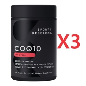 스포츠리서치 CoQ10 USP 등급 100mg 120캡슐 (3개)