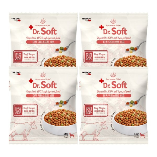 더독 닥터소프트 비프 노령견용 50g (4개)_이미지