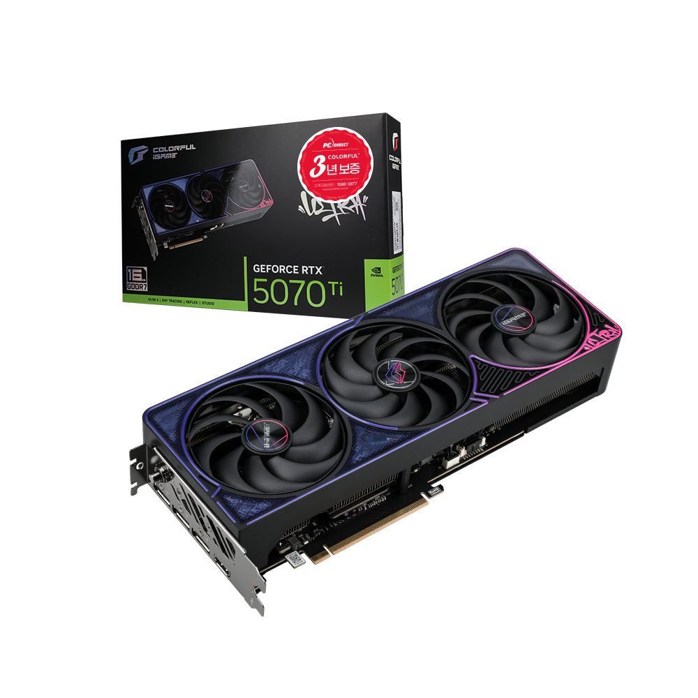 COLORFUL iGame 지포스 RTX 5070 Ti ULTRA OC SFF D7 16GB 피씨디렉트이미지입니다. 누르면 해당 게시물로 새창이동합니다.