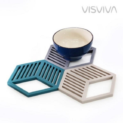 큐브 실리콘 냄비받침 3color