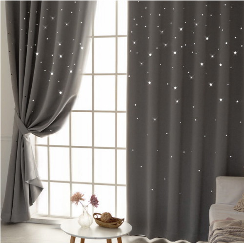 까르데코 디망쉬스타 펀칭 암막커튼 (2장, 대형, 180x233cm)_이미지