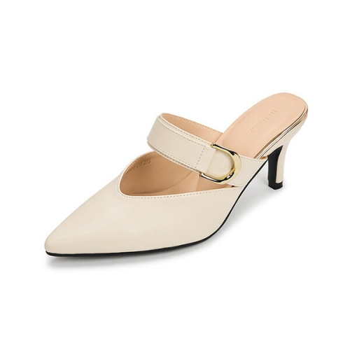 무크 엠. 네이 드레스 뮬 아이보리 516523908ZQ