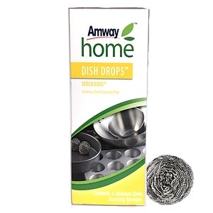 암웨이 디쉬 드랍스 스크럽 버즈 스테인레스 스틸 수세미 (2개)_이미지