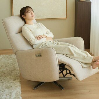 스칸디아 루넨 듀얼 USB 패브릭 <b>리클라이너</b> <b>1인용</b>