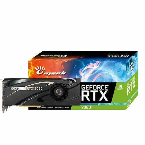 MANLI 지포스 RTX 2080 Hyper Black scale D6 8GB