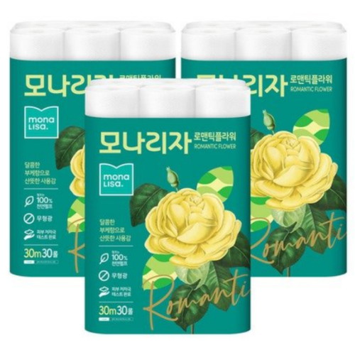 모나리자 ㅤ로맨틱플라워 30m (30롤) *3팩_이미지