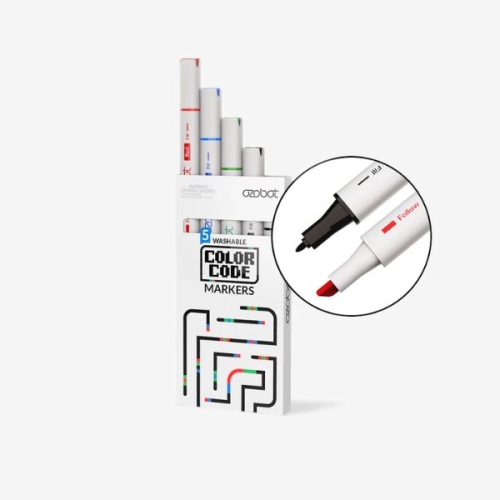 오조봇 듀얼 팁 세척 가능 컬러 코드 마커 AI STEAM 코딩교육 30002MRK_이미지