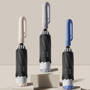 비커즈 휴대용 버클형 10K 3단 자동 거꾸로 양우산_이미지