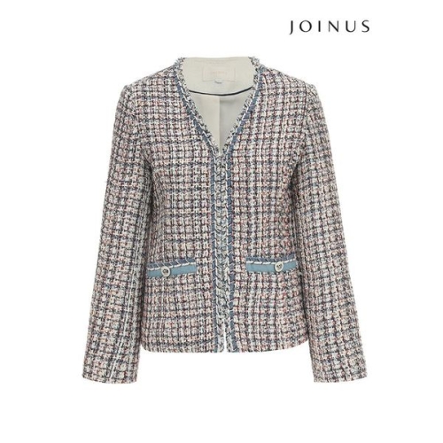 인디에프 조이너스 V낵 트위드 자켓-JS25JK0202402A