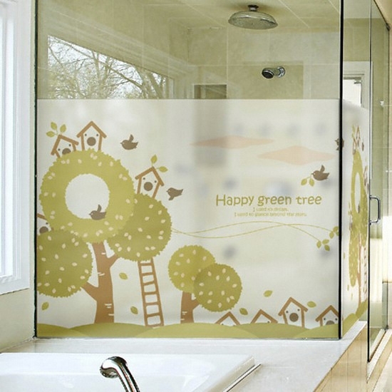 뭉키데코 해피 그린 트리1 안개 시트지