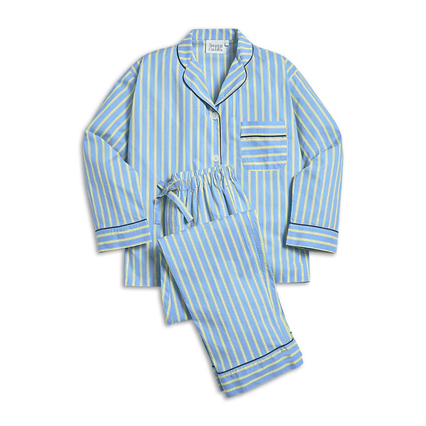스내피커들 Chilling Stripe Pajama Set (블루)_이미지