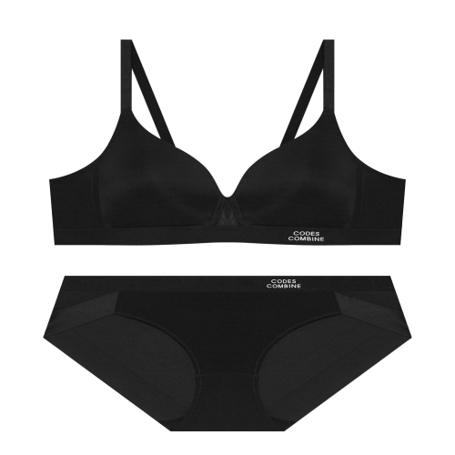 코데즈컴바인 코데즈컴바인이너웨어 이너웨어 로고포인트노와이어 여성SET 3종 BRBP552SKGRBK