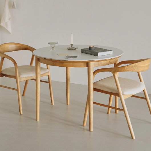 올쏘 진저 메이 원목 세라믹 식탁 1000 (엘로의자2개)