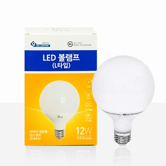 GS LED 롱타입 볼전구 전구색 12W (30개)_이미지