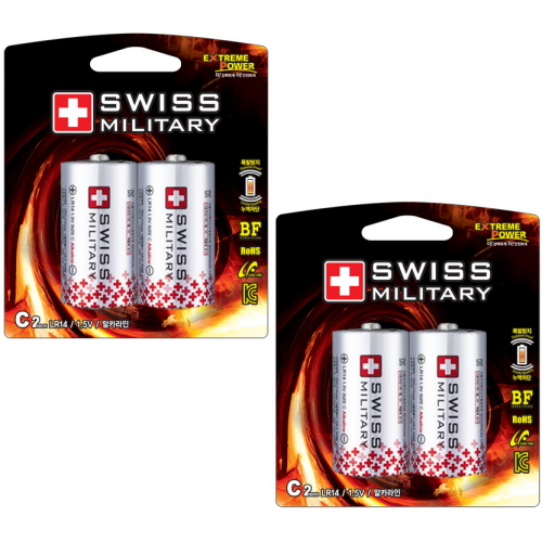 스위스밀리터리 알카라인 C형 (4개)