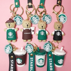 스타벅스 곰돌이 베어리 바리스타 열쇠고리 키링 가방고리 스타굿즈 키링_이미지
