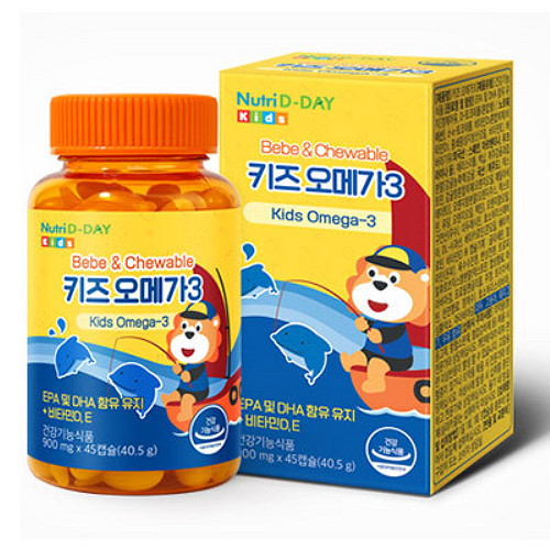 뉴트리디데이 베베 앤 츄어블 키즈 오메가3 45캡슐 (1개)
