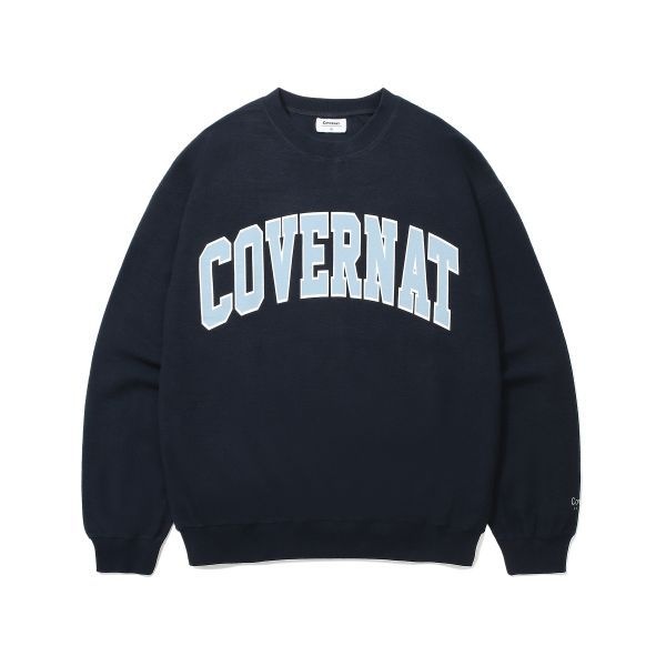 COVERNAT 인사이드아웃 아치 로고 드롭핏 맨투맨 네이비 CO2403CR16NA 281244