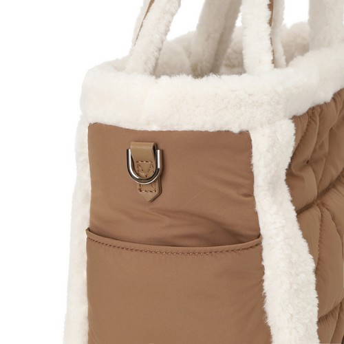 팬텀 뽀글이 포인트 퀼팅 토트백 221E3BG106_BR_이미지