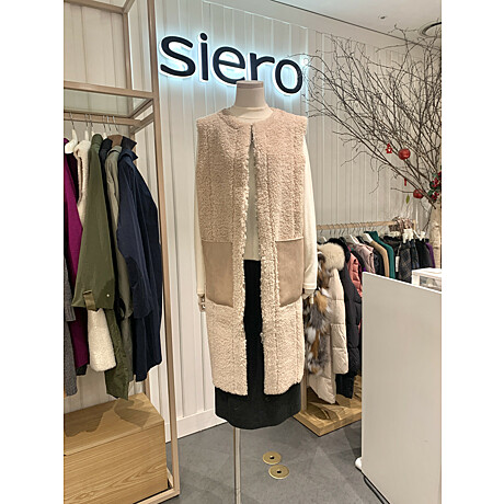 시에로 리버서블 덤블링 아웃포켓 롱 베스트 SF4LTF652